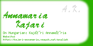 annamaria kajari business card